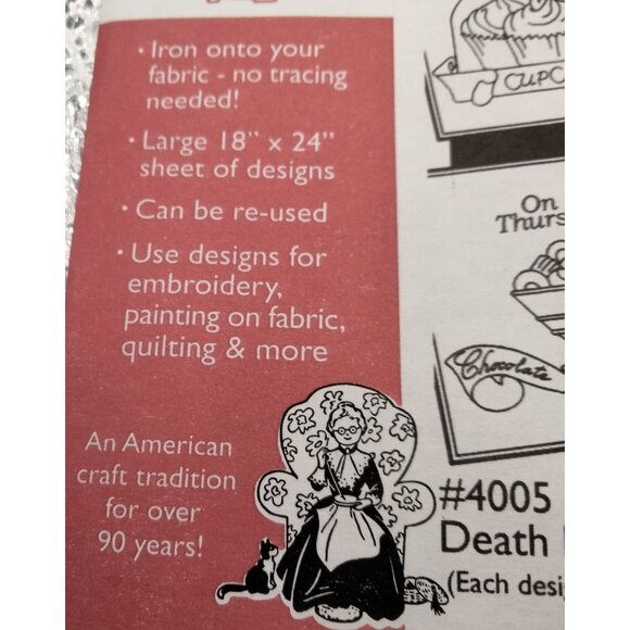 Aunt Marthas Embroidery Transfer Pattern 4005 Death By Chocolate Iron-On - Picture 3 of 4